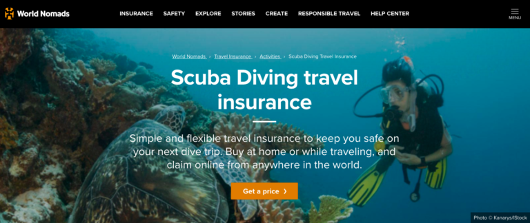 diving travel insurance